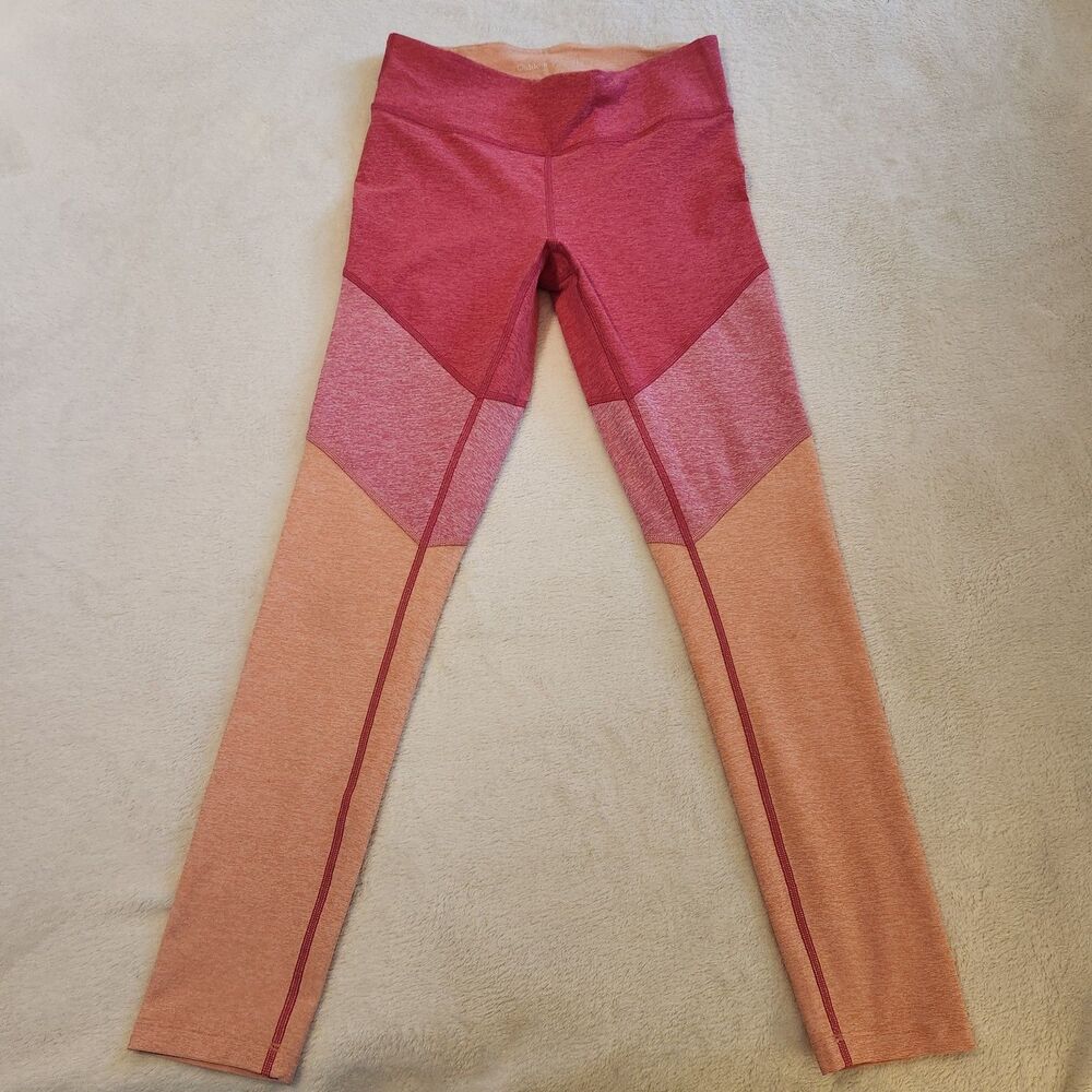 Outdoor Voices Springs 7/8 Leggings - Flamingo/Rose/Clay Colorblock - Size Small